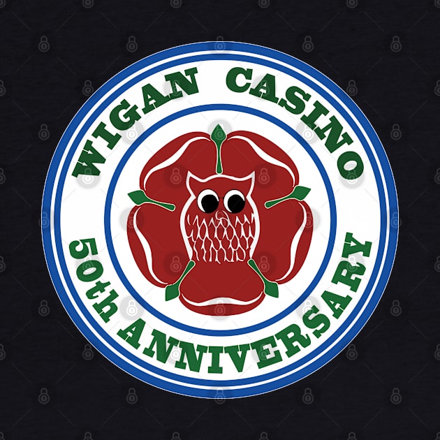 Northern Soul Wigan 50 Years Anniversary graphic by Surfer Dave Designs